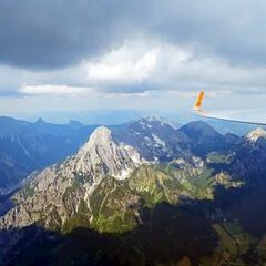 Flugwegposition um 14:03:36: Aufgenommen in der Nähe von Johnsbach, 8912 Johnsbach, Österreich in 2676 Meter